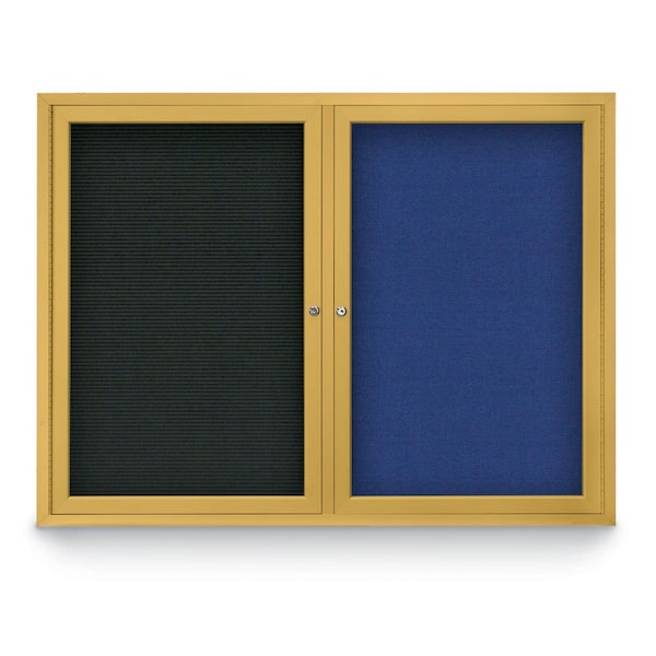 United Visual Products Corkboard, Pumice/Satin, 72" X 36" UV407-SATIN-PUMICE